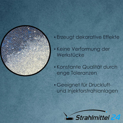 Glasperlen Strahlmittel 100-200 µm, 25 kg