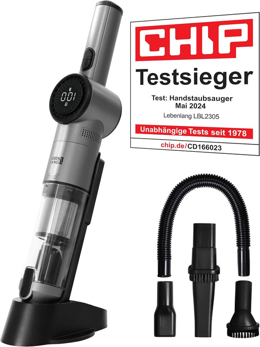 Kabelloser Akkustaubsauger mit Ladehalterung