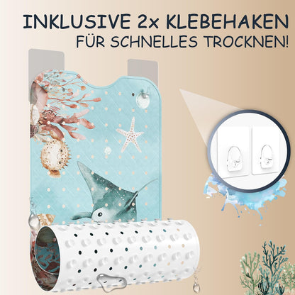 Antirutsch-Badewannenmatte Rochen Unterwasserwelt, 100 x 40 cm (Rechteckig) Rochen Unterwasserwelt Grün