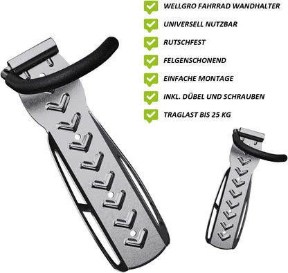 Velo Wandhalterung 4 Stück, Silber
