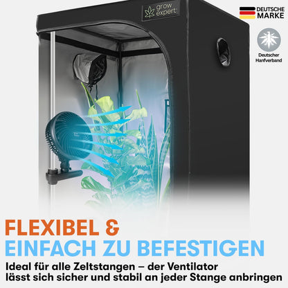 Oszillierender Clip-Ventilator für Growboxen (10 Stufen), 1 Stück