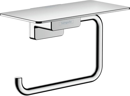 Toilettenpapierhalter mit Ablage, Chrom mit Ablage