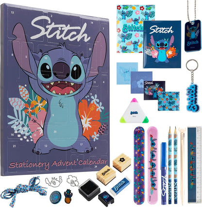Stitch Adventskalender, Blau Stitch Schreibwaren