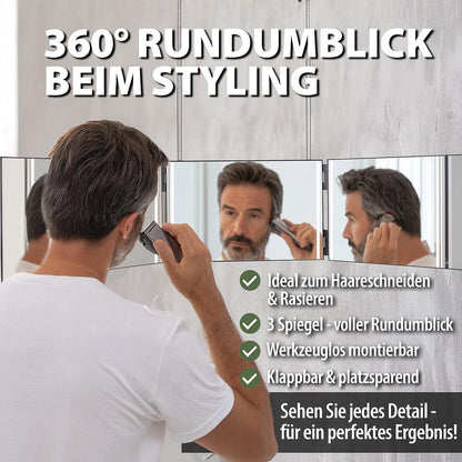 360° LED-Türspiegel mit Teleskophaken
