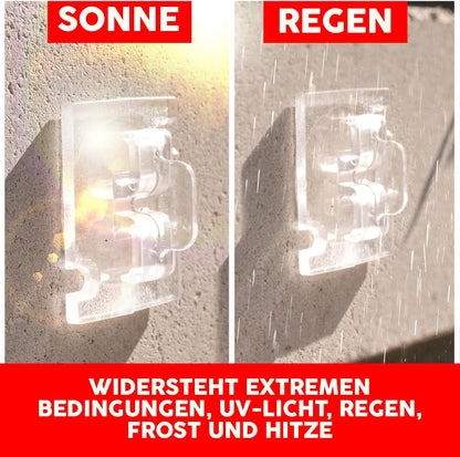20 Stk. Klebehaken mit Montagekleber-Set, 20 Stk.+30ml Kleber Transparent