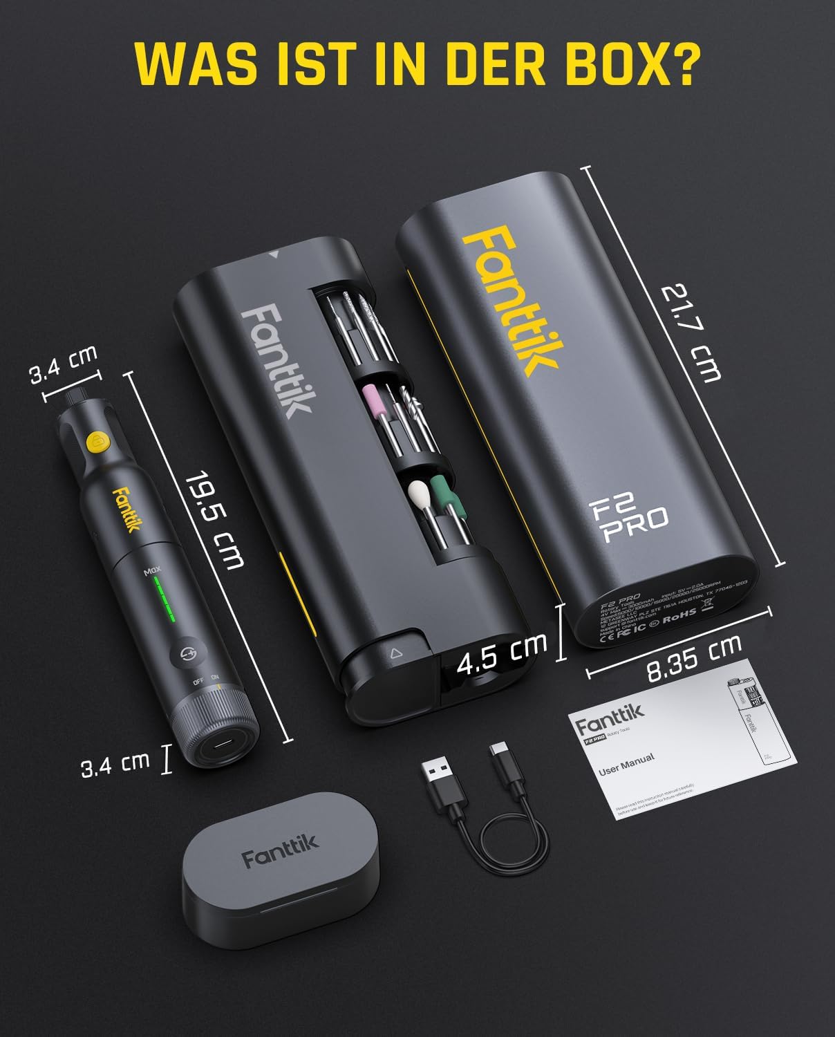 Akku-Multifunktionswerkzeug Set F2 PRO mit 5 Geschwindigkeiten