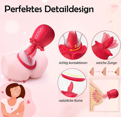 Vibrator & Klitorisstimulator-Set, Rot