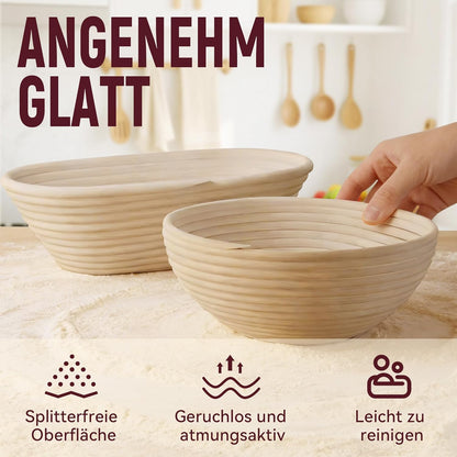 Brotbackset mit Gärkorb und Sauerteig Starterset
