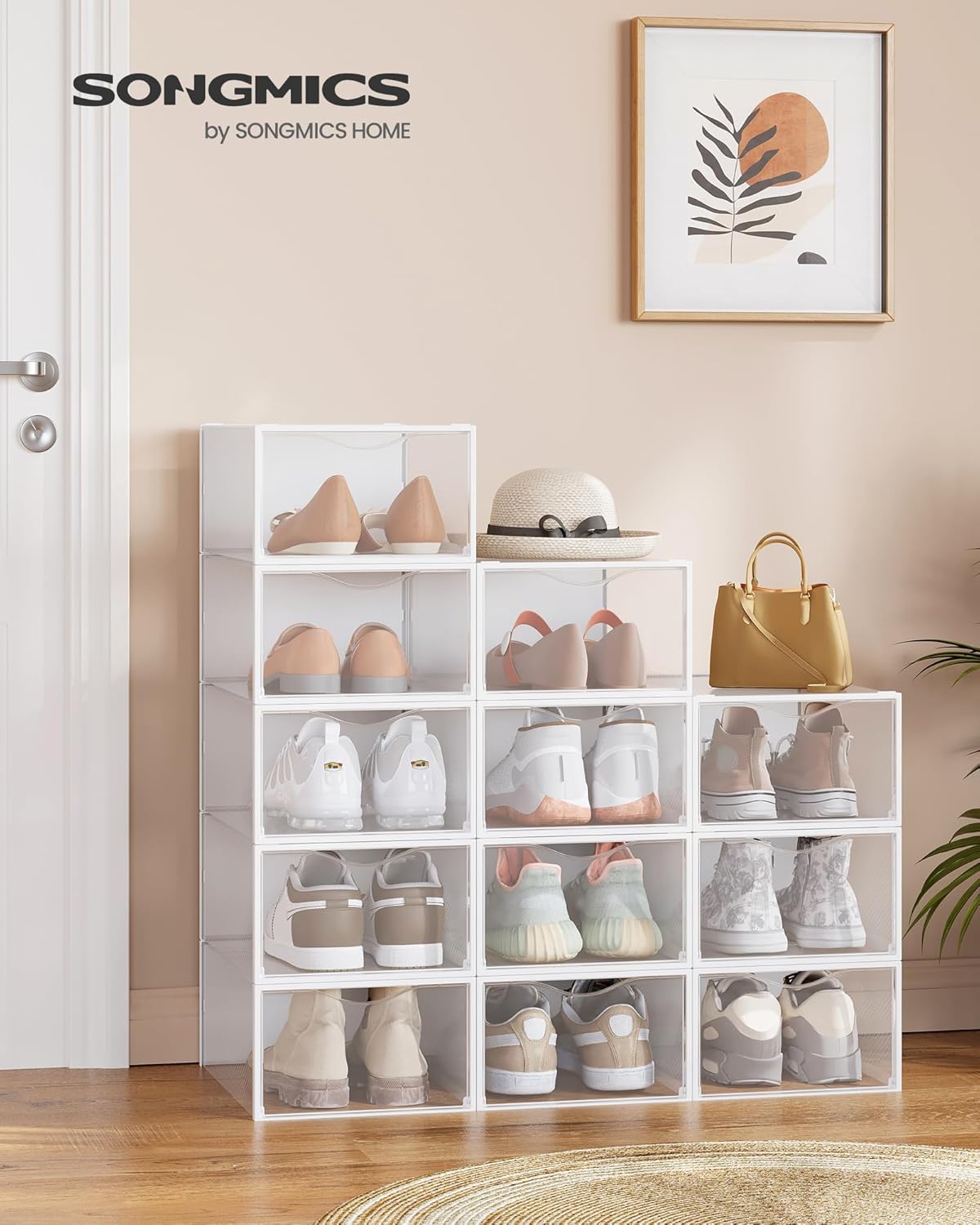 Schuhboxen-Set, Transparent + Wolkenweiss 12