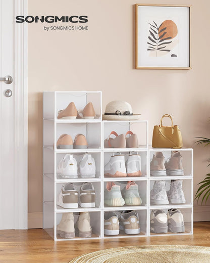 Schuhboxen-Set, Transparent + Wolkenweiss 12