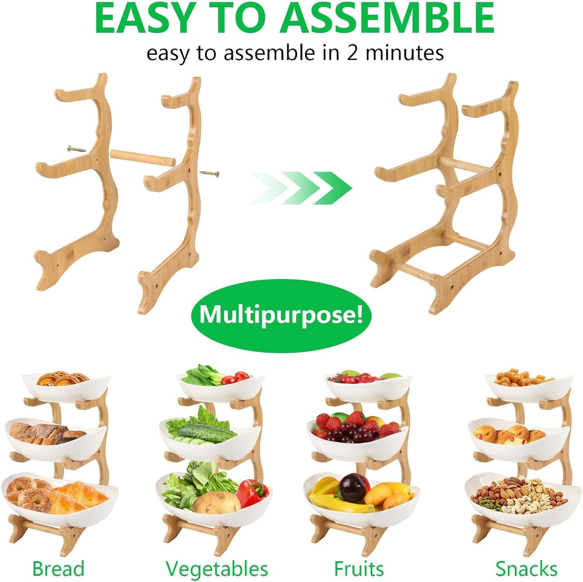 Obst Etagere mit 3 Etagen