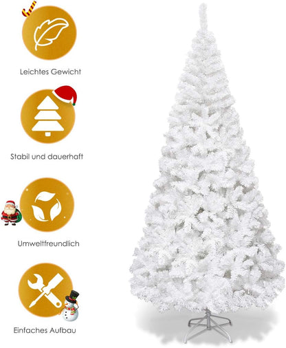 Künstlicher Tannenbaum, Weiss, 210 cm