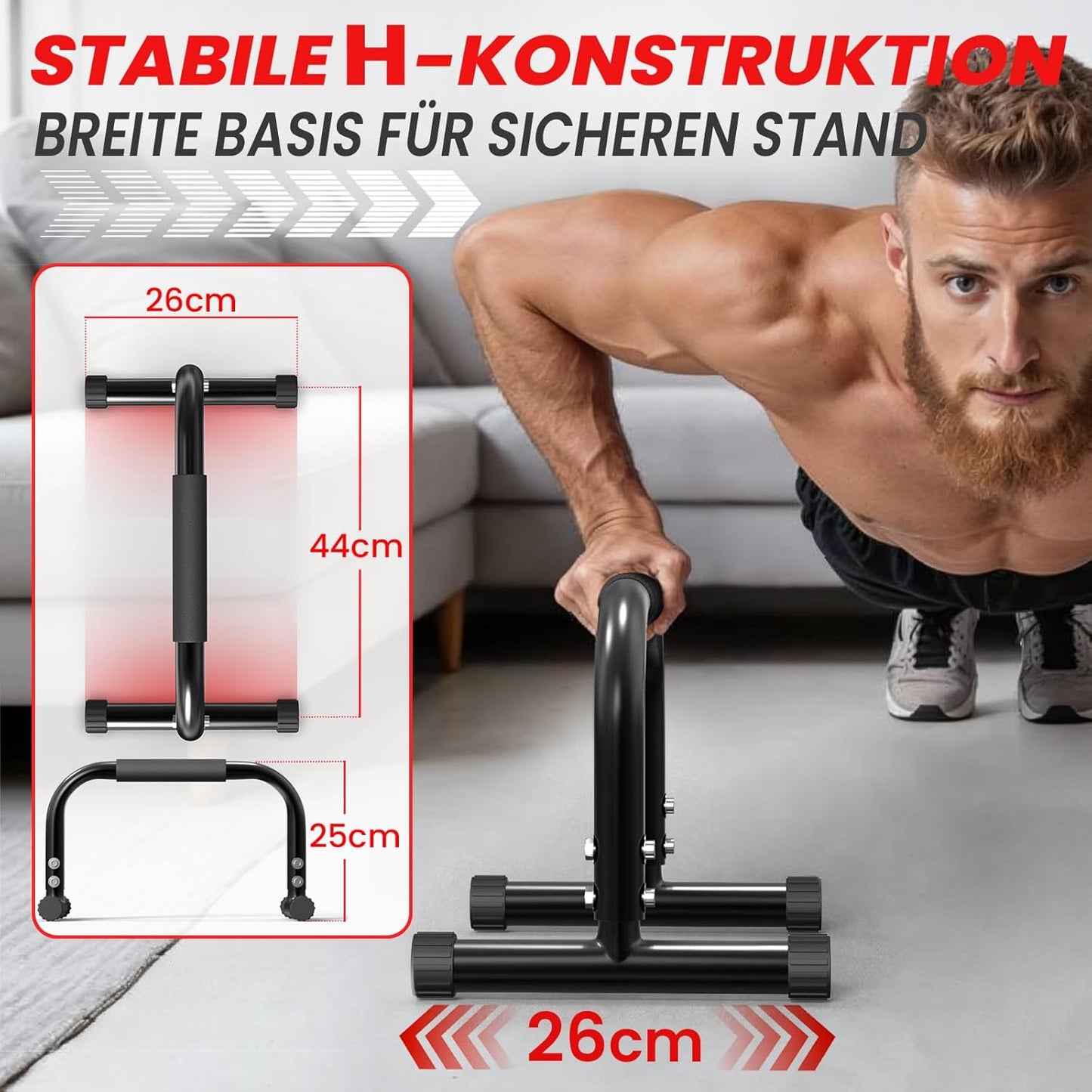 Handstand Parallettes, Schwarz 1