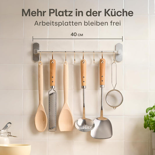 Hakenleiste für Küche mit 8 Haken