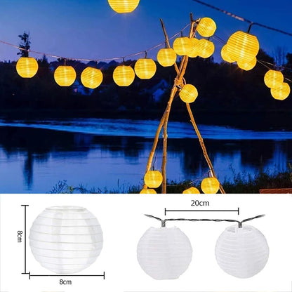 Solar-Lichterkette Lampions, 50 LED