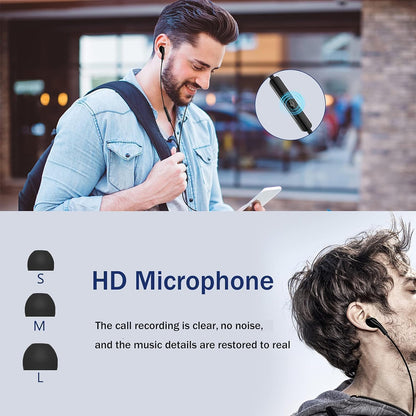 In-Ear Kopfhörer mit Mikrofon, Schwarz USB Typ C