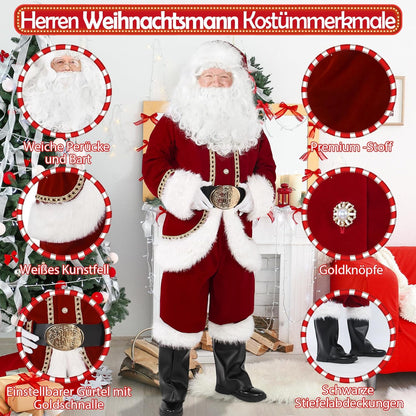Weihnachtsmann Kostümset, L