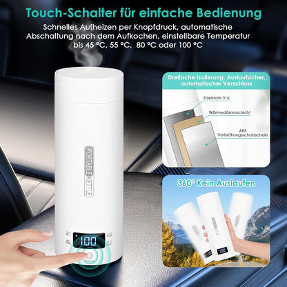 Reisewasserkocher für Auto (500ml, Weiss 2