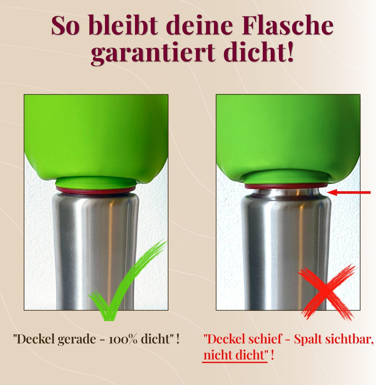 Trinkflasche für Hunde für unterwegs, Apfelgrün 800 ml