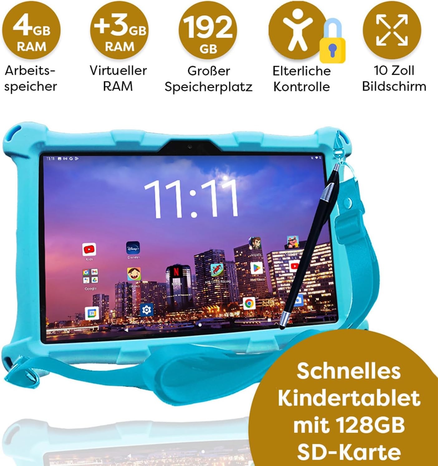 XL Pro II Tablet für Kinder, blau