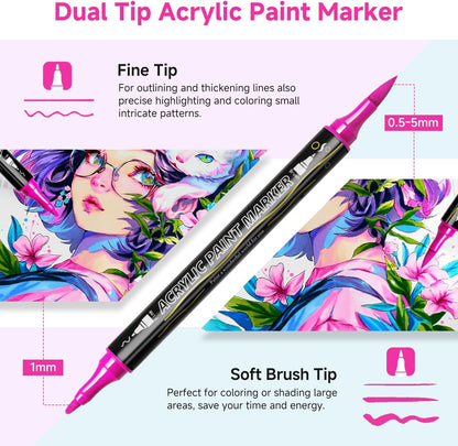 Acrylstifte Set mit Dual-Tip