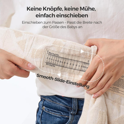 Ergonomische Babytrage mit Nackenstütze, Grau