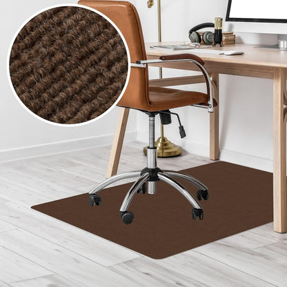 Selbsthaftende Bodenschutzmatte für Bürostuhl, 120 x 200 cm Schoko