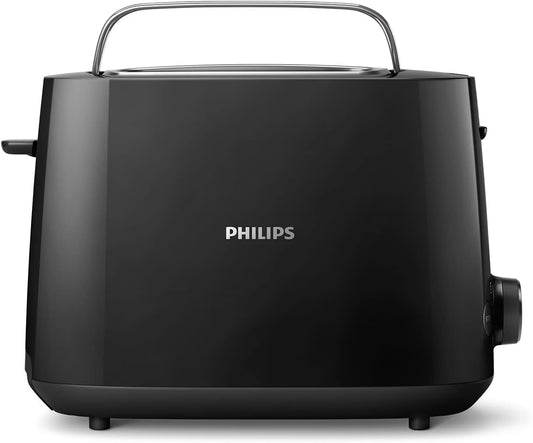 Toaster HD2581/90 mit 2 Schlitzen und Brötchenaufsatz, Toaster ; Schwarz