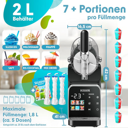 Slush Ice Maker, 2 Liter Schwarz