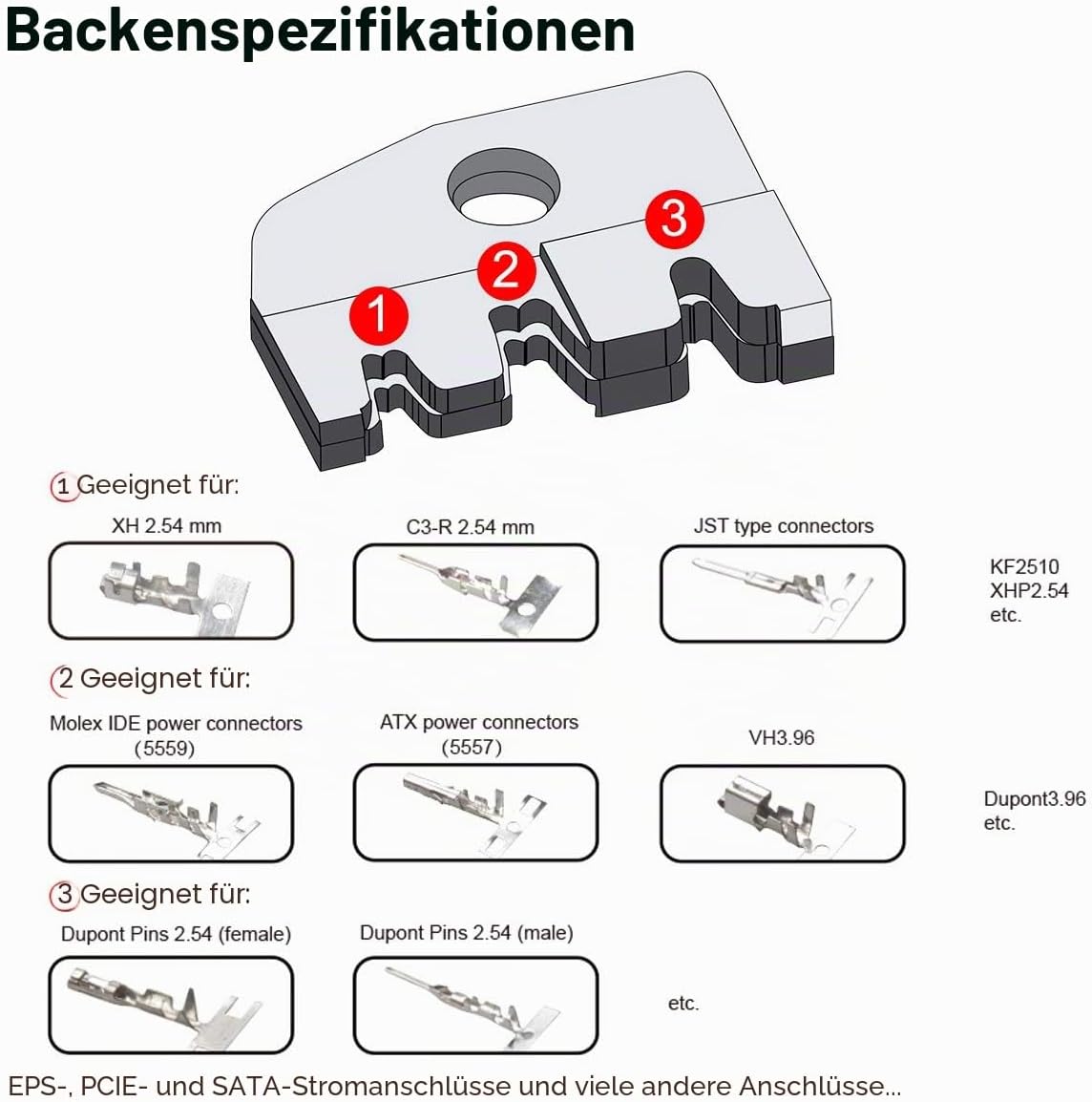 Crimpzangen mit Steckverbindern, 0.1-1 mm² Set