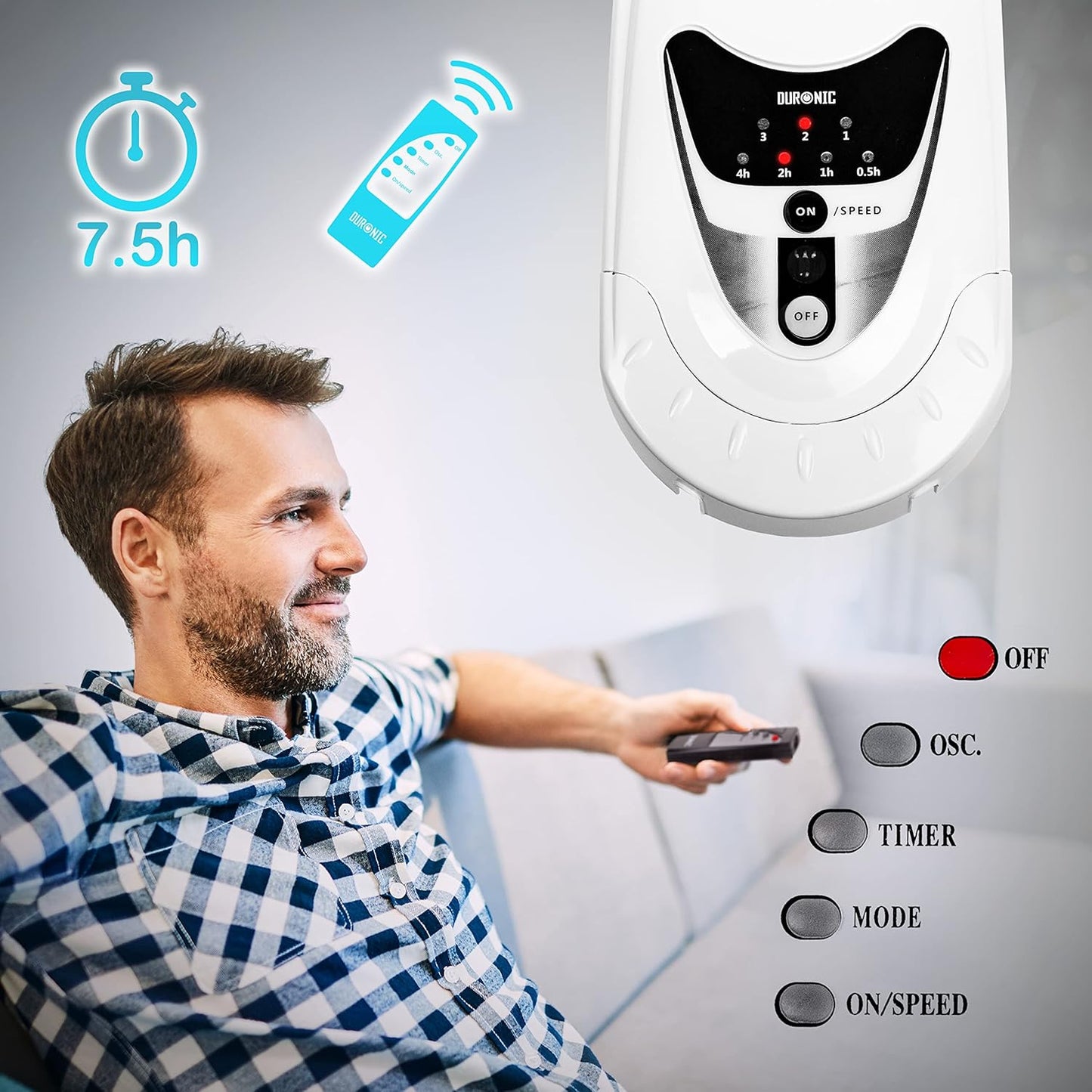 Wandventilator FN55 WE mit Fernbedienung, Modern