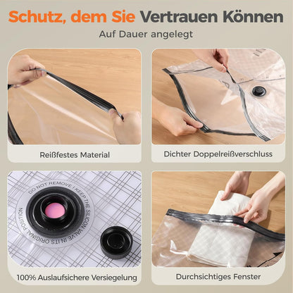 12-teiliges Vakuumbeutel-Set mit USB-C Pumpe, 12 Stück
