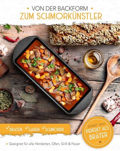 Brotbackform mit Deckel, Kastenform - einzeln