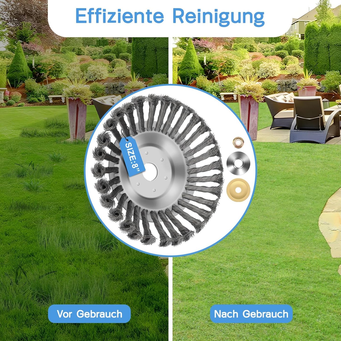 Unkrautbürste für Rasentrimmer