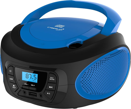 Tragbarer CD-Player mit USB, Cobalt Blue