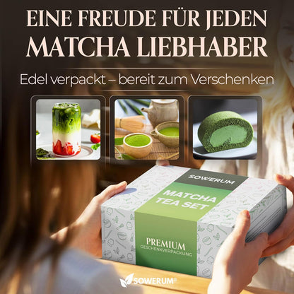 5-teiliges Matcha Set mit Schale & Matchabesen, Weiss