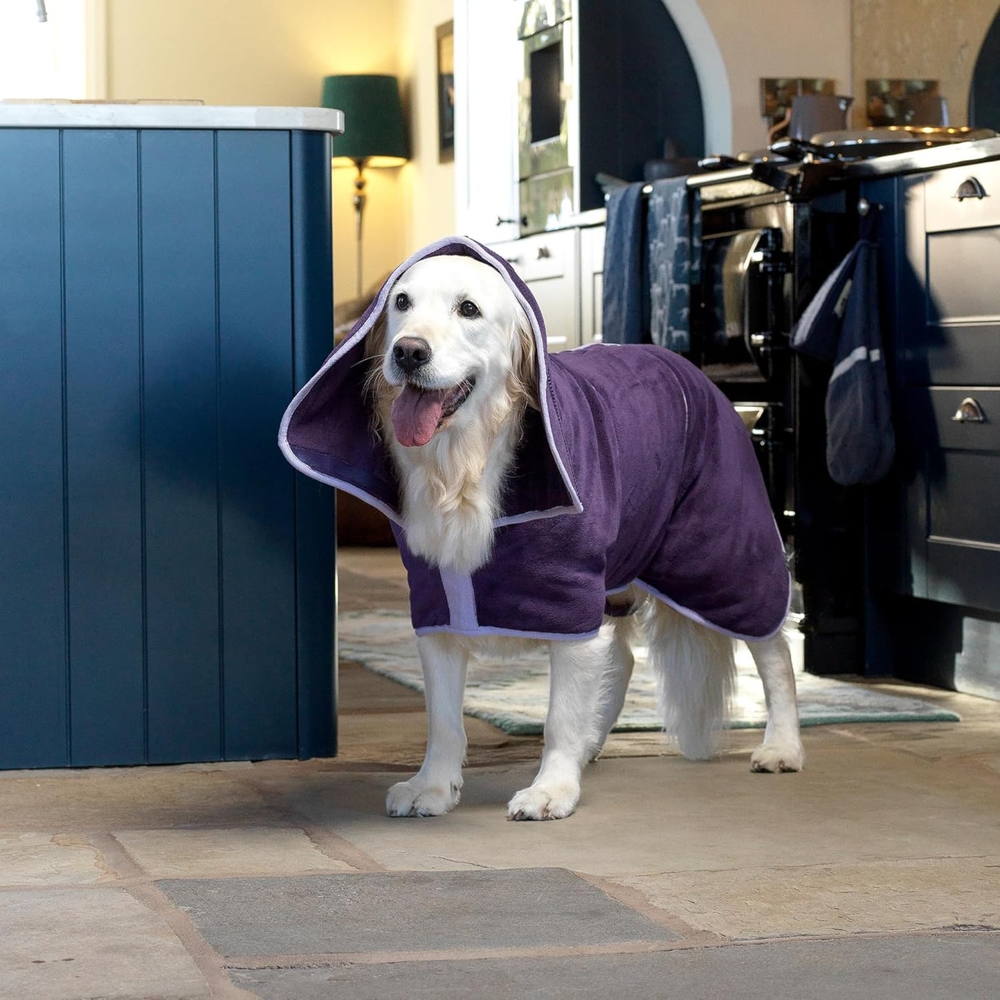 Hundebademantel Ultra-absorbierend & Weich, XXXL Aubergine