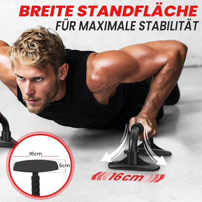 Push-up Bars mit rutschfestem Griff -Liegestützgriffe, Schwarz