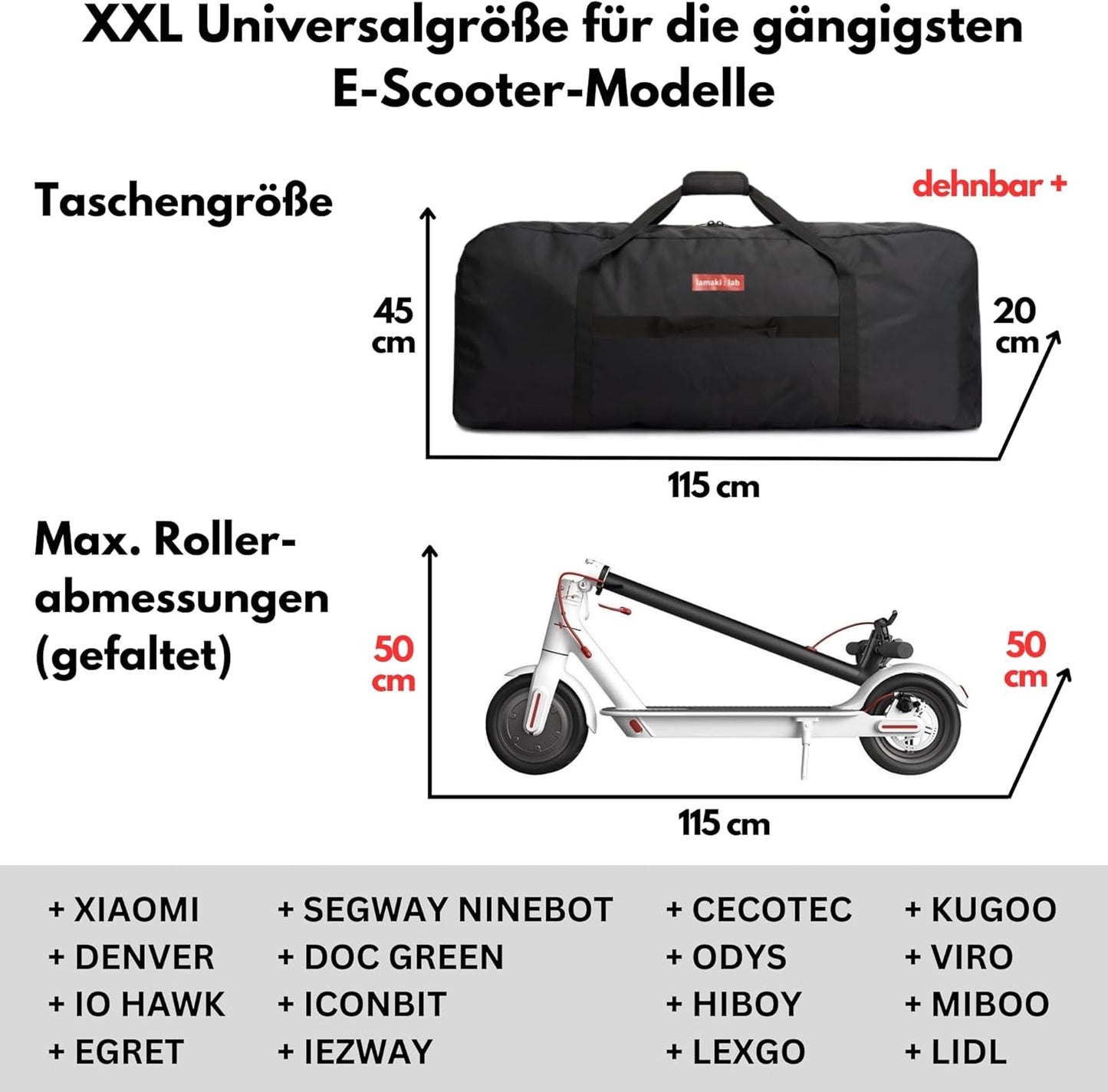 Transporttasche für E-Scooter, LSB-02