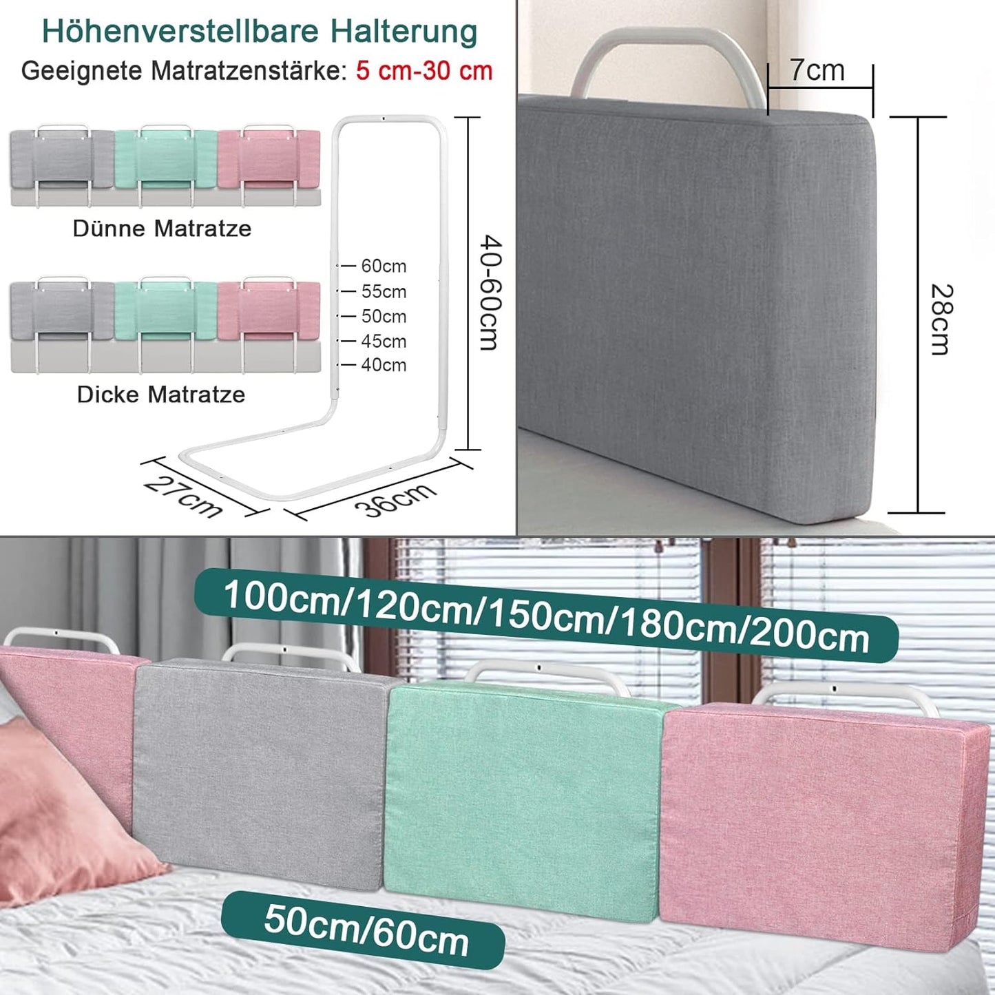Rausfallschutz, Leinengrau 0.6m