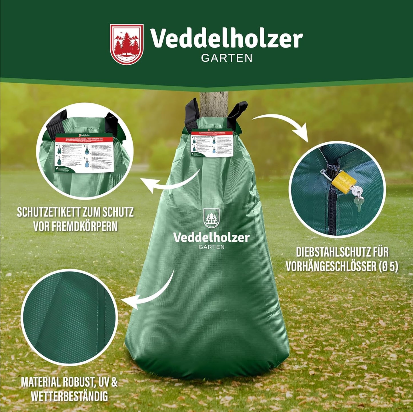 Baumbewässerungssack-Set, 4 x 75 Liter
