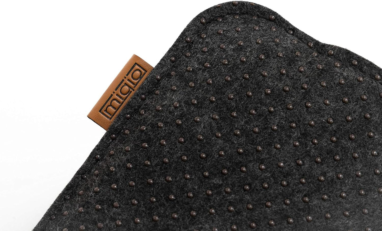 4er-Set Filz-Sitzkissen mit Antirutschnoppen, 35x35 cm, 4er-Set Dunkelgrau Anthrazit mit Echtleder-elementen