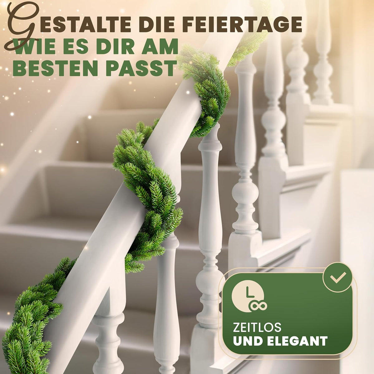 Weihnachtsgirlande 270 cm, ohne Beleuchtung 270 cm