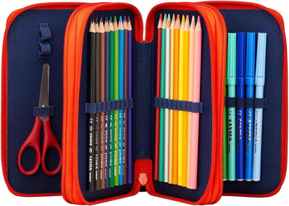 Maxi Mäppchen Set mit Zubehör, Feuerspeibär - Orange Einheitsgrösse