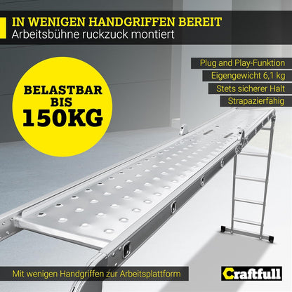 Arbeitsplattform für Mehrzweckleiter CF-104A, Plattform 4x5 Sprossen