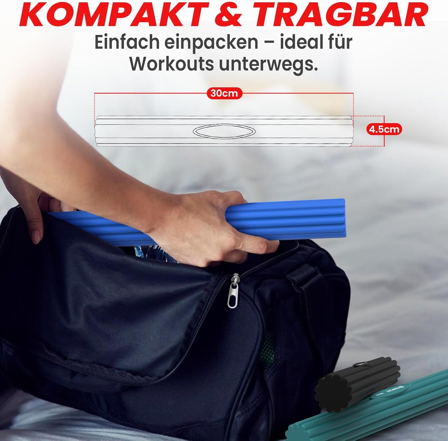 Flexibles Widerstandsstangen-Set, 4-teilig, für Krafttraining, 4er Set