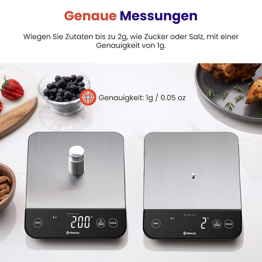 Digitale Küchenwaage, Premium 1 g to 10 kg