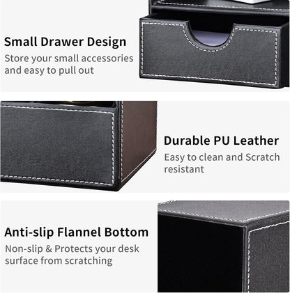 Schreibtisch Organizer mit 7 Fächern, Schwarz