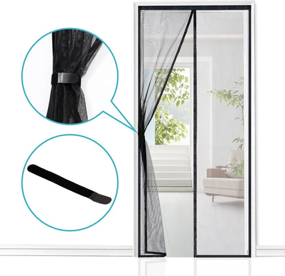 Magnetische Fliegengittertür Prime für Balkontüren, 90x200 cm Prime Schwarz