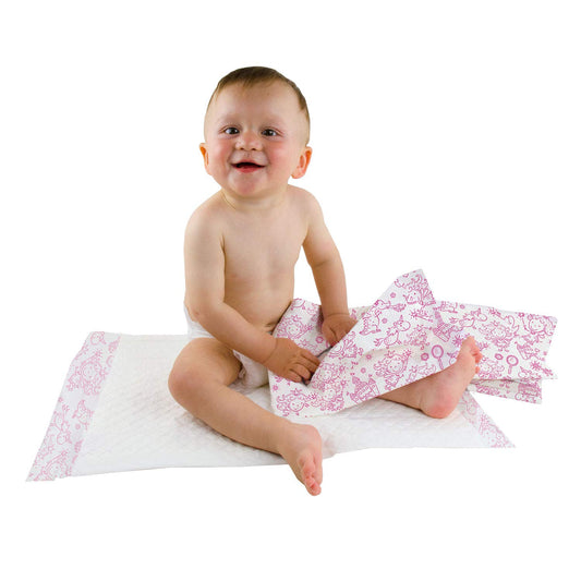 50 Stück Einweg-Wickelunterlagen mit Prinzessin-Motiven, 40 x 60 cm, Prinzessin Single